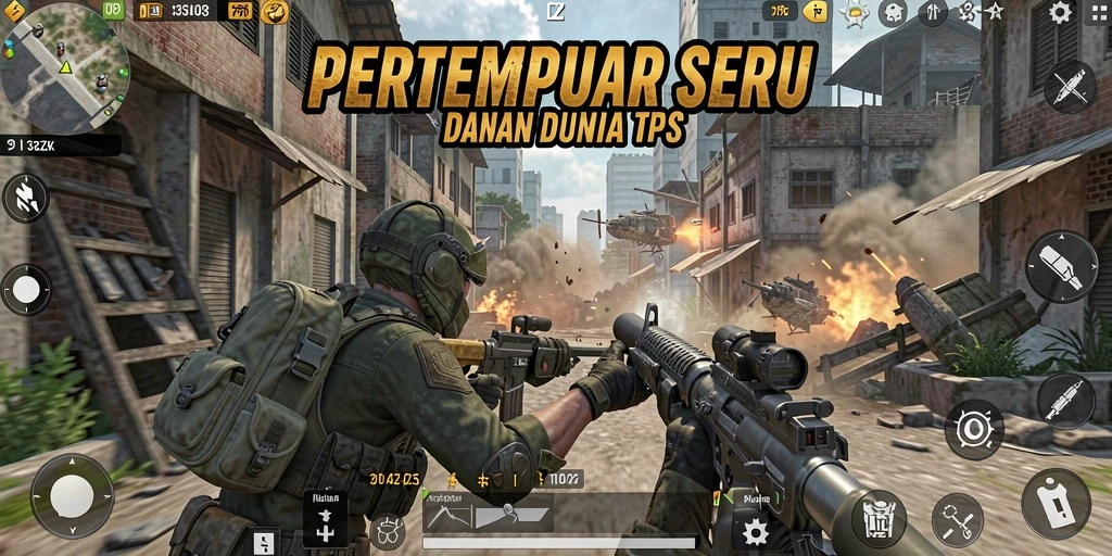 Screenshot gameplay seru di 33ZK menampilkan aksi tembak-menembak yang mendebarkan.