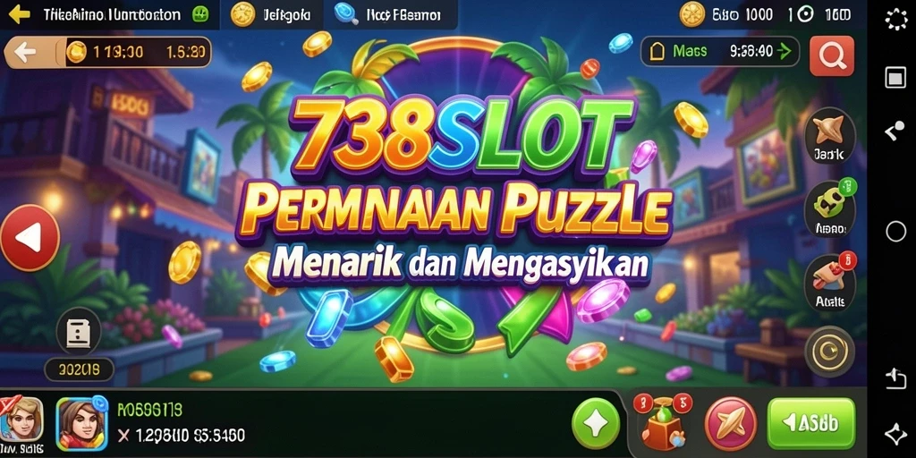 Tampilan gameplay menantang di 738SLOT dengan berbagai puzzle menarik.