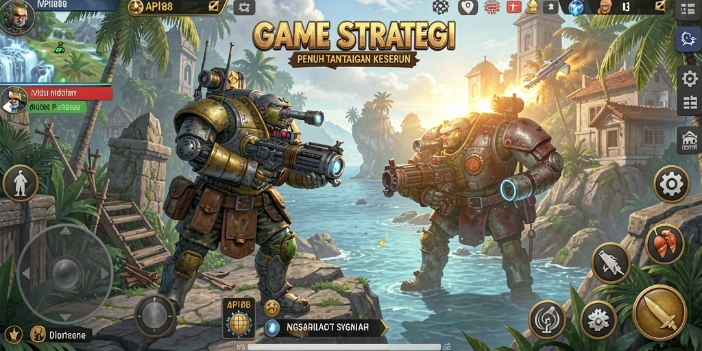 Gameplay seru dalam strategi membangun kerajaan yang menantang.