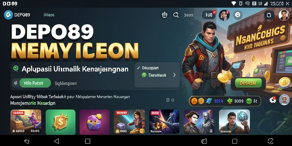 Tampilan antarmuka DEPO89 dengan fitur manajemen keuangan.
