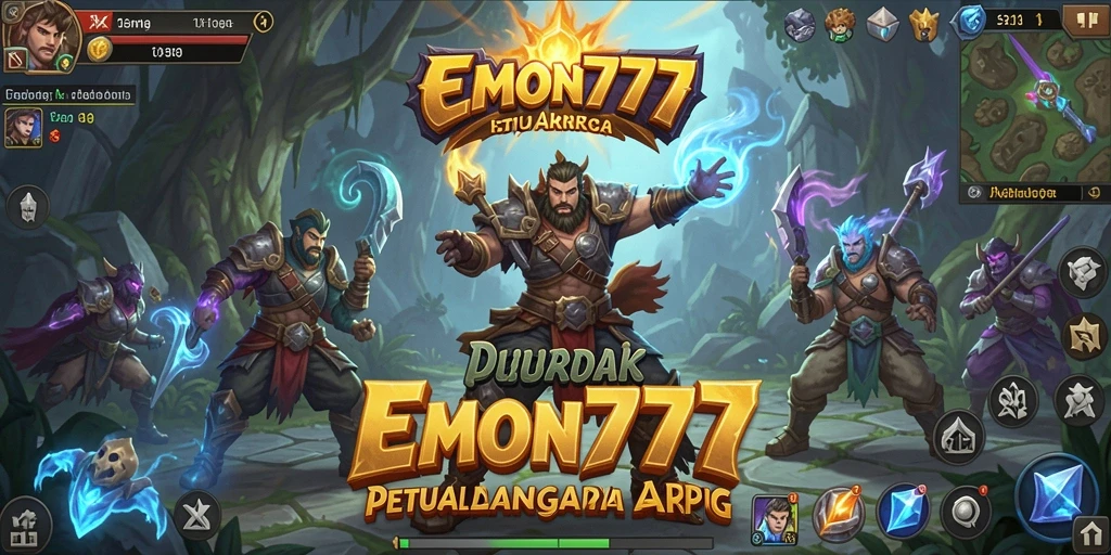 Tampilan aksi seru dalam gameplay ARPG EMON777.