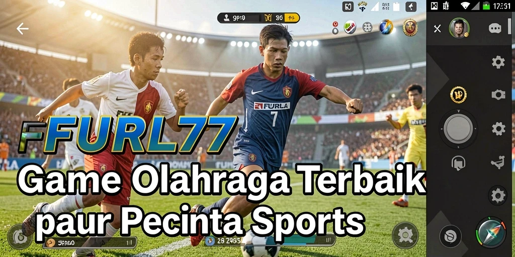 Screenshot gameplay FURLA77 menampilkan aksi seru di lapangan olahraga.