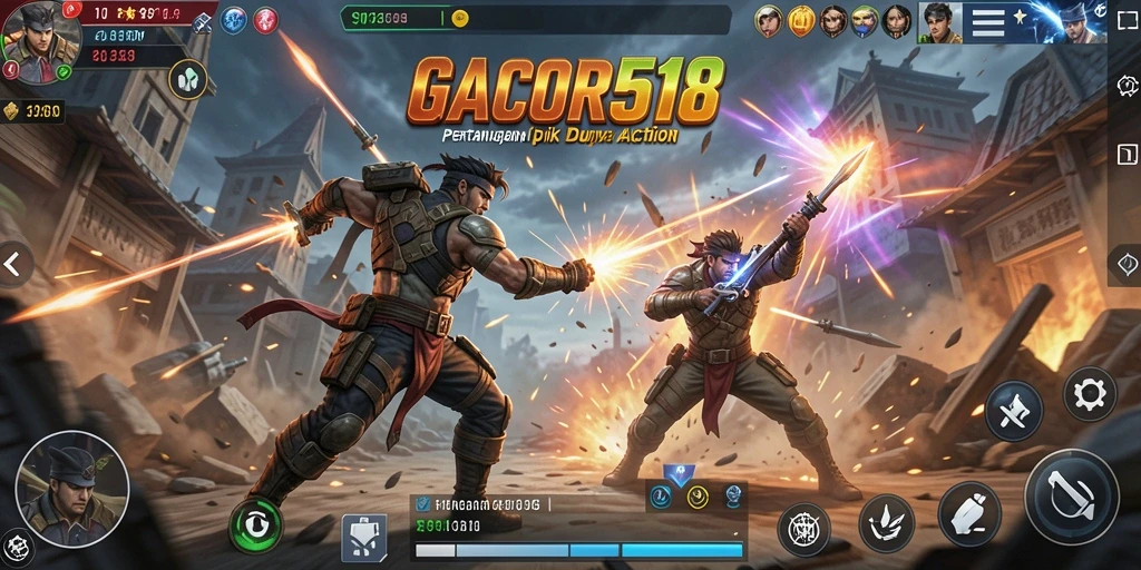 Tampilan gameplay GACOR518 yang mendebarkan dan penuh aksi.