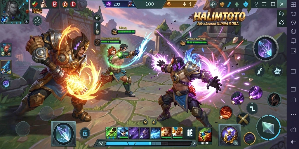 Tampilan gameplay menegangkan dalam HALIMTOTO dengan grafis yang memukau.