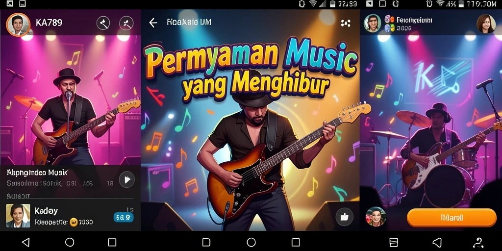 Screenshot KA789 menampilkan pengguna yang asyik memainkan alat musik.