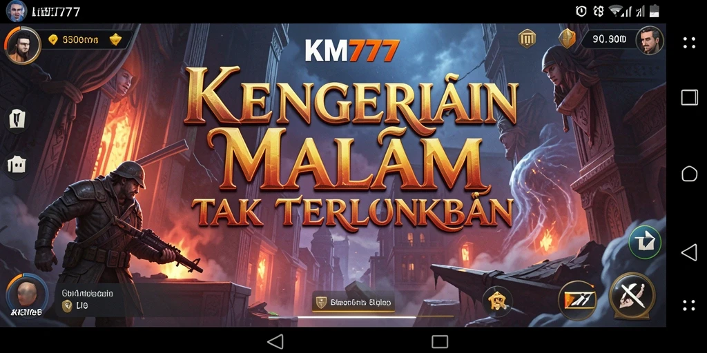 Screenshot gameplay KM777 menghadirkan suasana menegangkan dan menakutkan.
