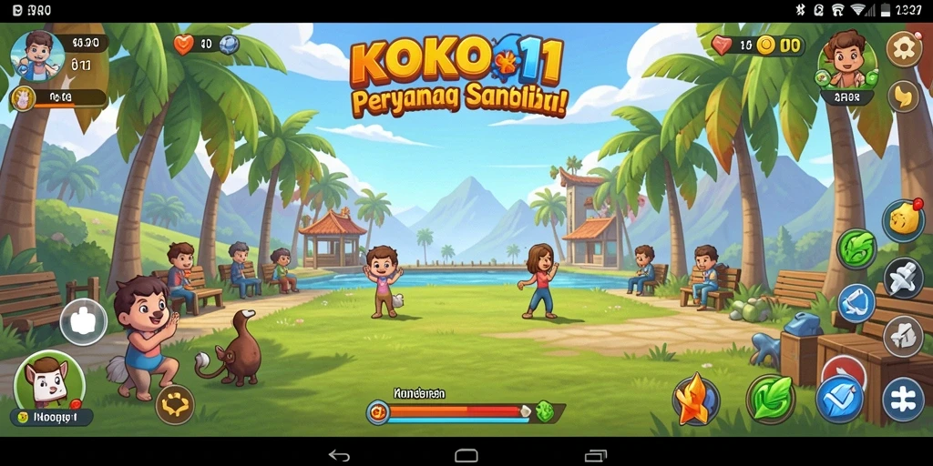 Screenshot gameplay KOKO11 yang menampilkan karakter dan level yang menarik.