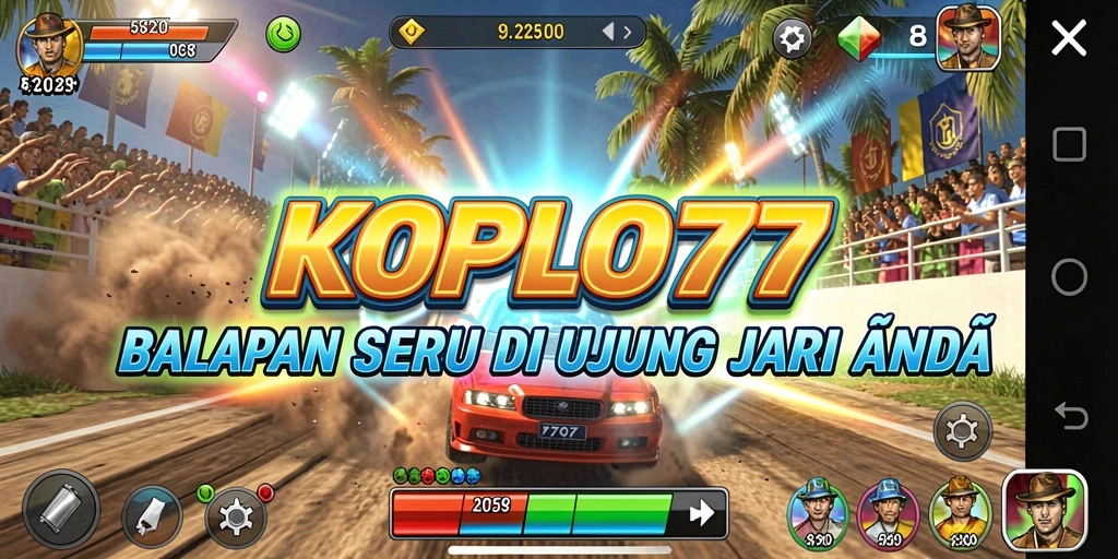 Menampilkan gameplay balapan seru dan memukau dari KOPLO77.