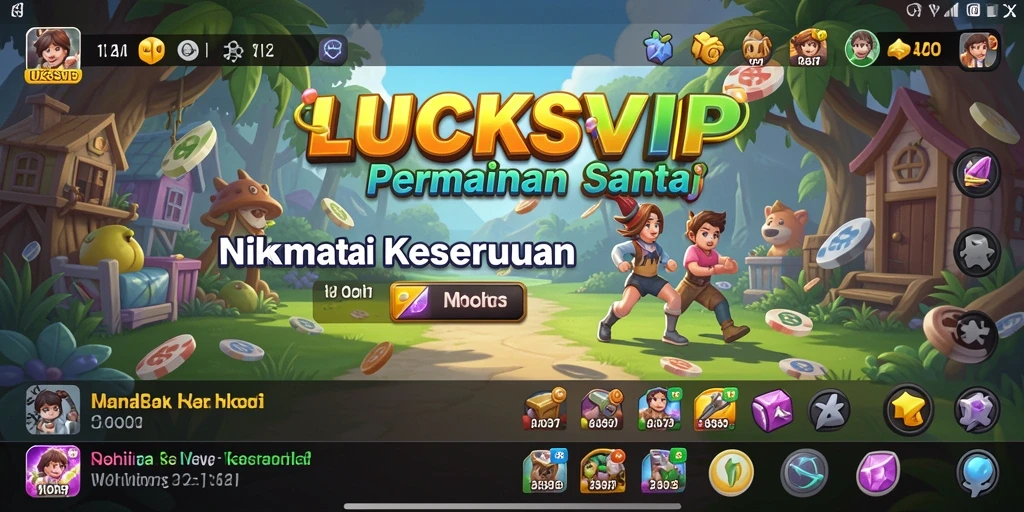 Tampilan antarmuka permainan LUCKSVIP yang cerah dan mengasyikkan.