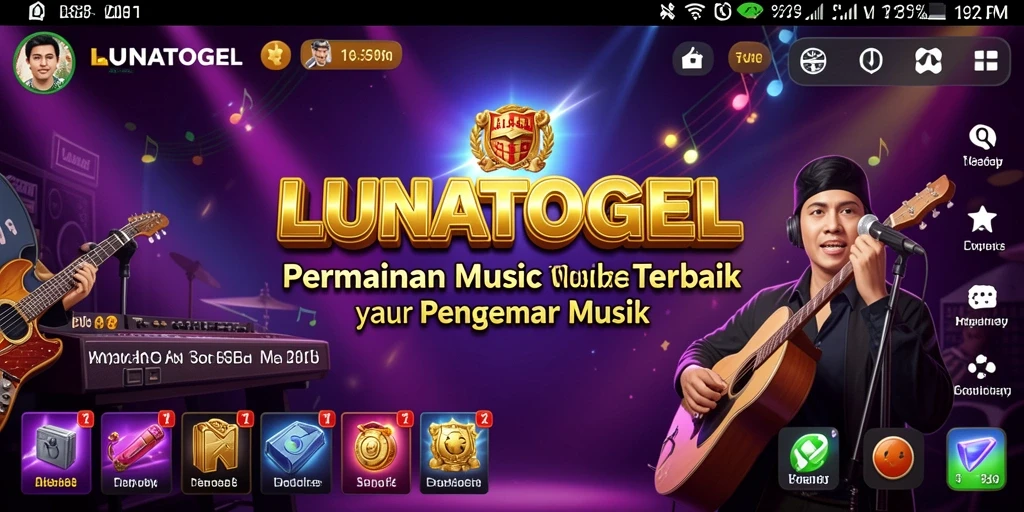 Screenshot gameplay LUNATOGEL menampilkan pengalaman bermain musik yang interaktif dan seru.