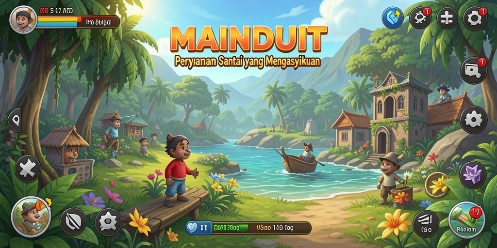 Screenshot gameplay MAINDUIT menampilkan aksi seru dan penuh warna.
