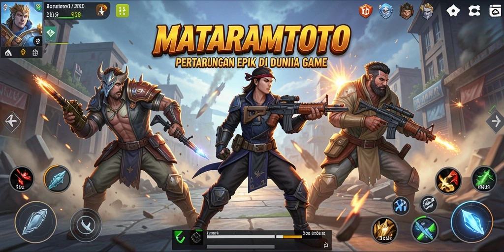 Screenshot gameplay MATARAMTOTO yang menunjukkan aksi pertarungan mendebarkan.