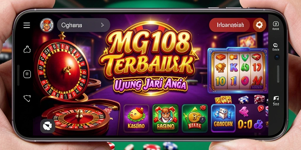 Screenshot gameplay MG108 menampilkan suasana kasino yang mengasyikkan.