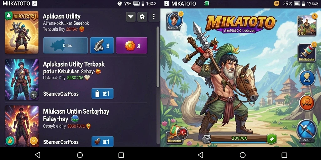 Tampilan utama MIKATOTO dengan fitur Utility yang memudahkan pengguna.