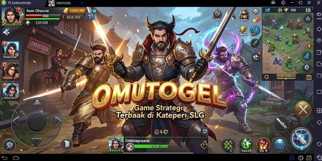 Screenshot gameplay <strong>OMUTOGEL</strong> yang menampilkan aksi pertempuran SLG yang seru.