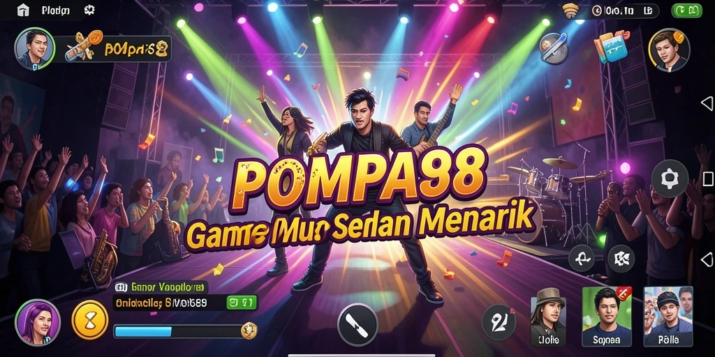 Tampilan gameplay POMPA88 dengan interaksi musik yang menarik.
