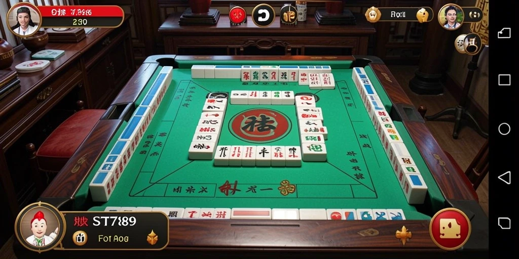 Screenshot gameplay ST789 yang menunjukkan aksi permainan Mahjong.