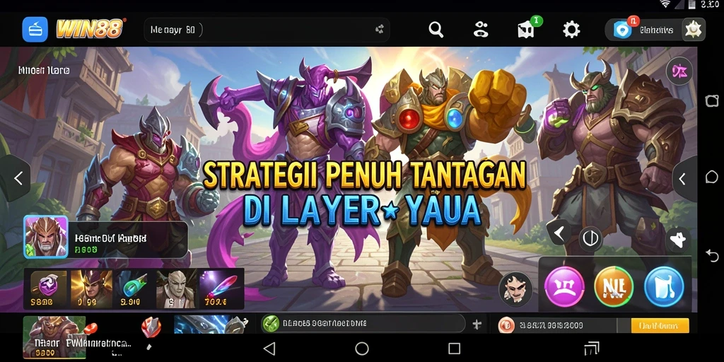 Screenshot game WIN88 menampilkan aksi strategi yang intens.