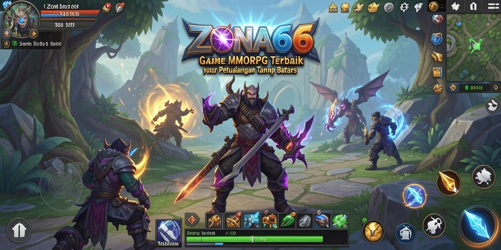 Tampilan gameplay ZONA66 dengan pertempuran seru dan grafis menawan.